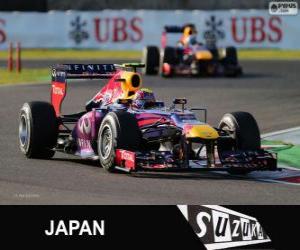 пазл Марк Уэббер - Red Bull - 2013 Гран-при Японии, 2º классифицированы
